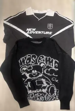 SHEIN ニット＆D azy ポロシャツ