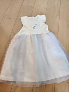 ユニコーン刺繍のパステルワンピース 120