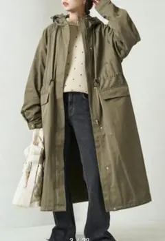 フリークスストア　ドローコードフーディーロングコート　モッズコート