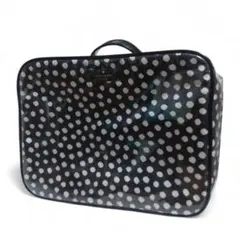 極美品 Kate Spade ドット柄 トラベル ポーチ メイクポーチ 黒
