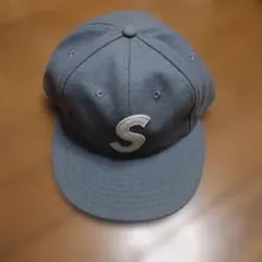 シュプリーム　グレー Sロゴ ベースボールキャップ サイズ7 5/8