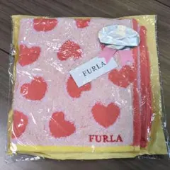 FURLA ハート柄 タオルハンカチ