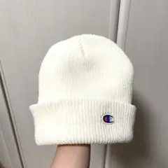 Champion ニット帽 クリーム色
