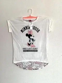 ディズニー［ミニーマウス］Tシャツ（M）新品 リボン柄 可愛い♡ 匿名発送❗️
