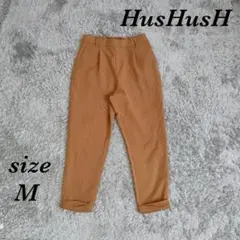 ハッシュアッシュ (M) スラックス 裾ロールアップ タック入り クロップド丈