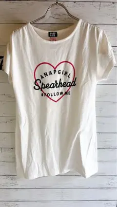 ANAP GIRL ハートプリント Tシャツ Mサイズのサムネイル