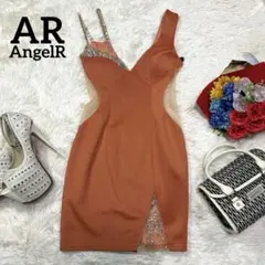 エンジェルアール アシンメトリーショルダービジュー タイトミニドレス　キャバ