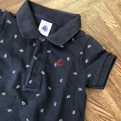 プチバトー　イカリプリントロンパース