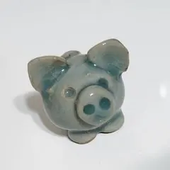 【韓国土産】陶器製ブタの置物 ミニチュア