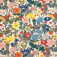 【新入荷】花柄カラフル綿生地　インド綿　海外仕入品　幅140x100cm