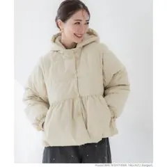 COCA4way デタッチャブル中綿ジャケット フード付き ライトベージュM