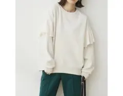 SUGAR SPOON ラッフルショルダースウェット　ス192