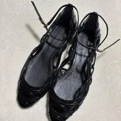 未使用　tsumori chisato WALK メッシュパンプス 黒 22.5