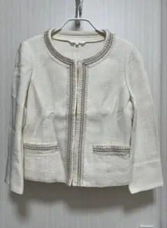 ANAYI ノーカラージャケット 36 アイボリー