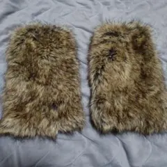 ブラウン フェイクファーレッグウォーマー