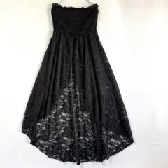 【SHEIN】 レース ロング ベアトップ ワンピース フィッシュテール L