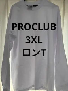 PRO CLUB 3XL ホワイト ロンT
