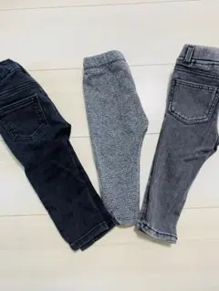 スリムフィット長ズボン3点セット