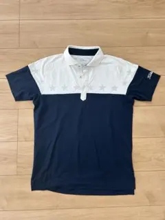 Titleist ゴルフシャツ Mサイズ ネイビー/ホワイト