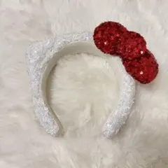 【美品】ユニバ USJ キティちゃん ハローキティ カチューシャ 白