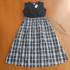【値下げ】【新品】マッキントッシュフィロソフィー☆ワンピース☆ブラック×チェックのサムネイル