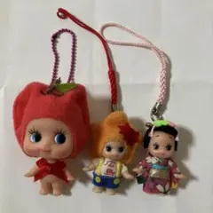 地域限定キューピーちゃん　キーホルダー3点セット　(中古品)
