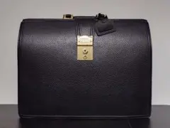 銀座タニザワ　ブル　ダレスバック　BLACK BULL 黒　レザー　革　鞄のサムネイル