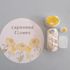 消しゴムはんこ　菜の花はんこ