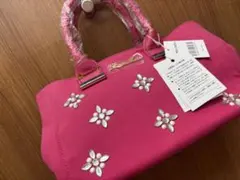 ハンドバッグ ピンク ビジュー装飾 未使用