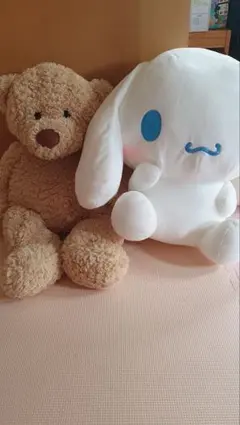 コストコ くま ぬいぐるみ ＆ シナモロール 超超BIG かしげポーズ