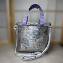 ハンドメイド　シンプルトートバッグin ビニールトートバッグ