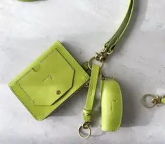 未使用に近い★lecoa ショルダーポーチ Polca(ポルカ) ライム