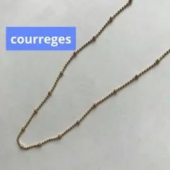 新品 クレージュ ビーズチェーン ネックレス ゴールド ロゴチャーム付きのサムネイル