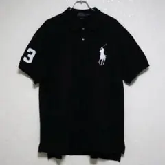 ポロラルフローレン　ポロシャツ　ブラック　ビッグポニー