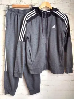 adidas スウェット上下 セットアップ グレー M