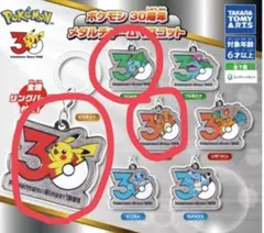 ポケモン 30周年 メタルチャーム　ガチャガチャ