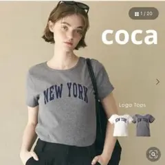 coca ストレッチリブ ロゴトップス 半袖 tシャツのサムネイル