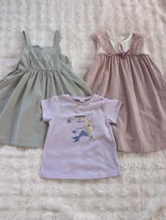 アプレレクール 120 女の子 夏服 まとめ売り ワンピース Tシャツ 3点