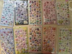 BONBON DROP シール セット 10点 まとめ売り 3D 立体 ぷくぷく