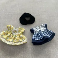 シルバニア 服 衣装3点セット（花柄・チェックワンピース＆ケープ）