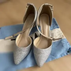 【美品】グリッター パンプス シルバーのサムネイル