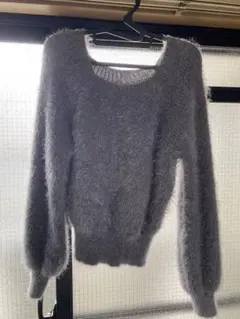 TROUBADOUR グレー ニット　ギャル系　首元すっきり　韓国