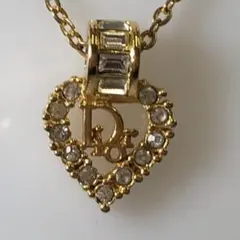 『超音波洗浄済み』クリスチャン ディオール ハート ロゴ ネックレス