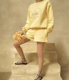 ロゴ刺繍スウェット　ショートパンツ