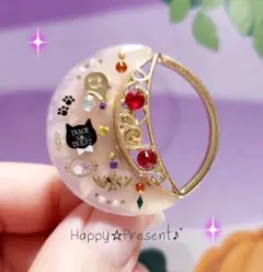 大人女子に贈る華やかピンクの可愛いキラキラ✴️Halloweenポニーフック❤✨