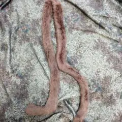 薄茶色ファー ロングマフラー