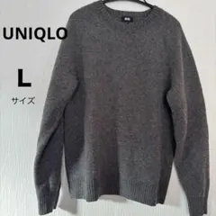 UNIQLO ラムクルーネックセーター L グレー　実寸有