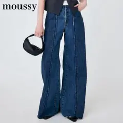 【美品】moussy TWO IN ONE ワイドストレートデニム　サイズ2