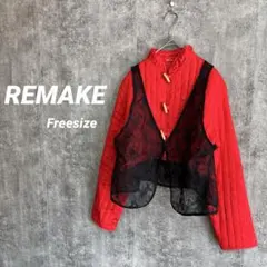 古着リメイク ドッキングチャイナキルティングジャケット Vintage 個性的