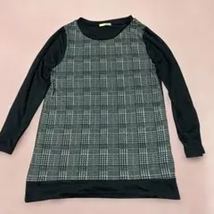 チェック柄 長袖チュニック Mサイズ